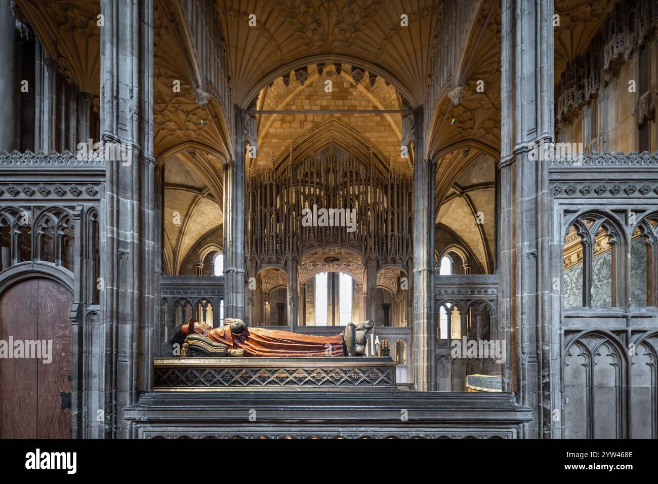 Kardinal Beaufort Tomb, Winchester Cathedral, Großbritannien Stockfoto