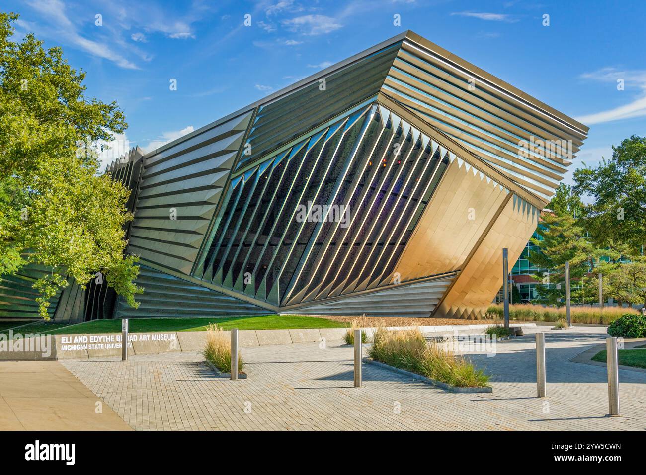 EAST LANSING, MI, USA, 19. SEPTEMBER 2024: Eli and Edythe Broad Art Museum auf dem Campus der Michigan State University. Stockfoto