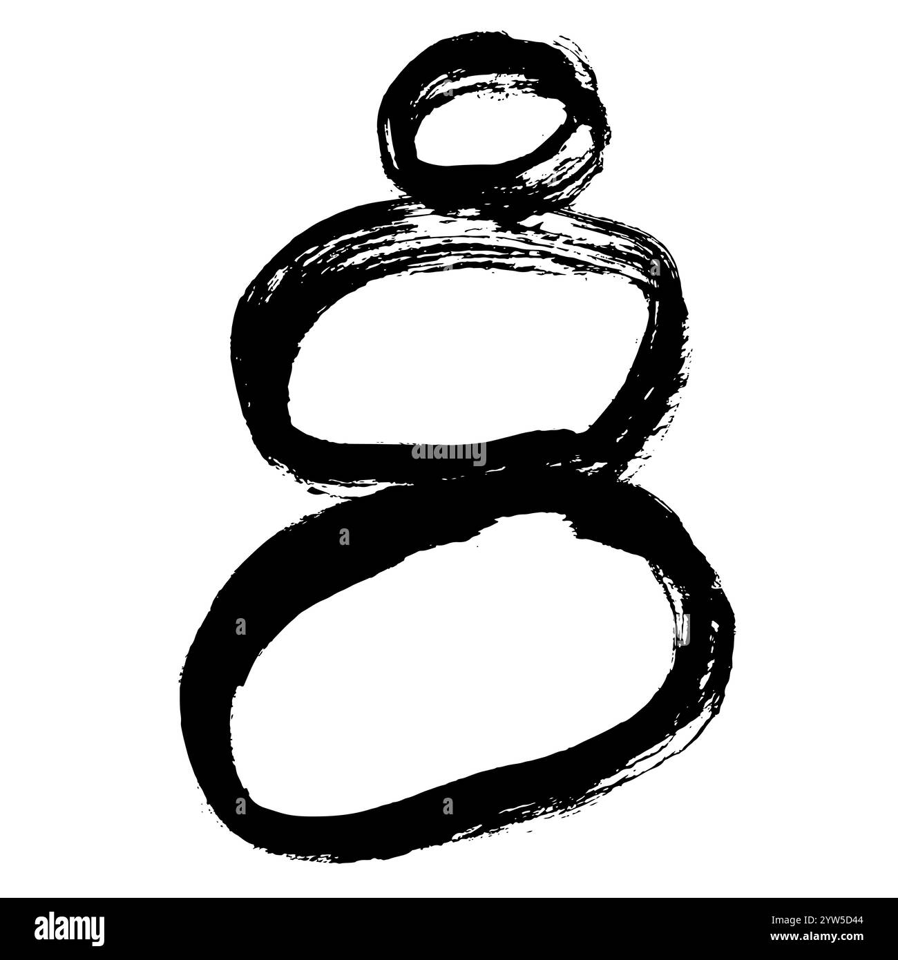 Zen Stones Dry Brush Grunge Muster. Stock Vektor