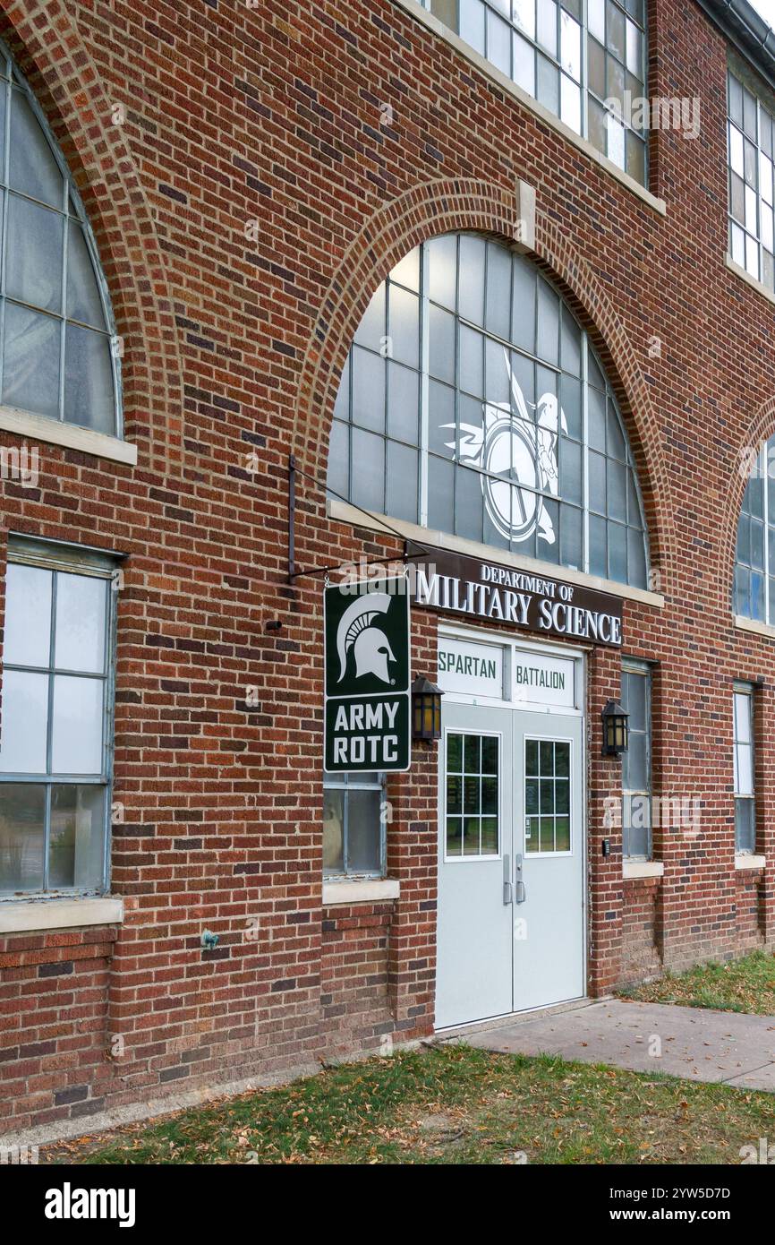 EAST LANSING, MI, USA, 20. SEPTEMBER 2024: Army ROTC builidng und Department of Military Science auf dem Campus der Michigan State University. Stockfoto