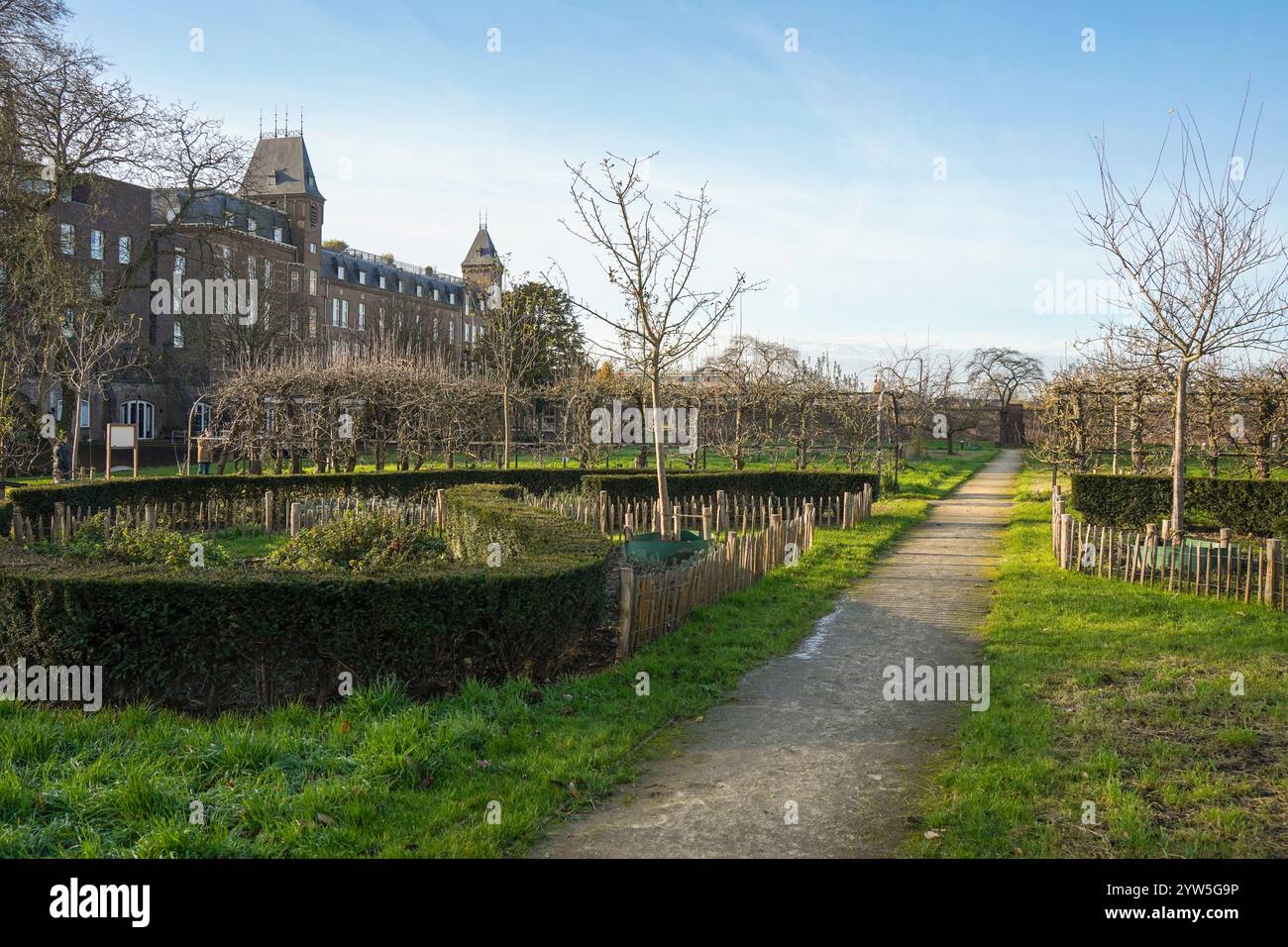 Ursuline Gardens, ehemalige Gärten des Klosters, Sittard, Limburg, Niederlande. Stockfoto