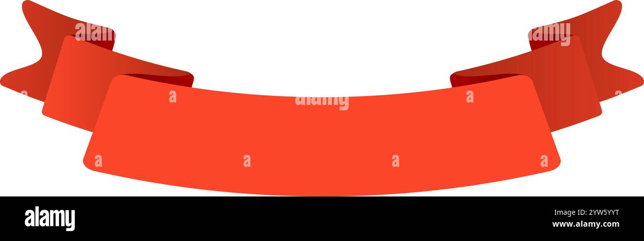 Ein rotes Band, das anmutig winkt, schafft eine elegante und festliche Atmosphäre und unterstreicht mit seinem lebendigen und und ansprechenden Design die festlichen Motive und Ankündigungen Stock Vektor