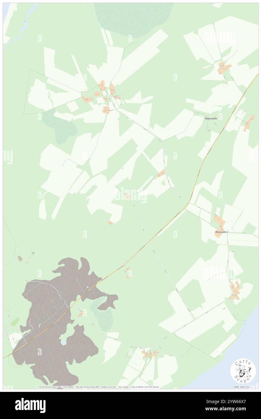 Langamyri, Skeiða- og Gnúpverjahreppur, IS, Island, Süden, n 63 59' 27'', S 20 35' 7'', Karte, Cartascapes Map, veröffentlicht 2024. Erkunden Sie Cartascapes, eine Karte, die die vielfältigen Landschaften, Kulturen und Ökosysteme der Erde enthüllt. Reisen Sie durch Zeit und Raum und entdecken Sie die Verflechtungen der Vergangenheit, Gegenwart und Zukunft unseres Planeten. Stockfoto