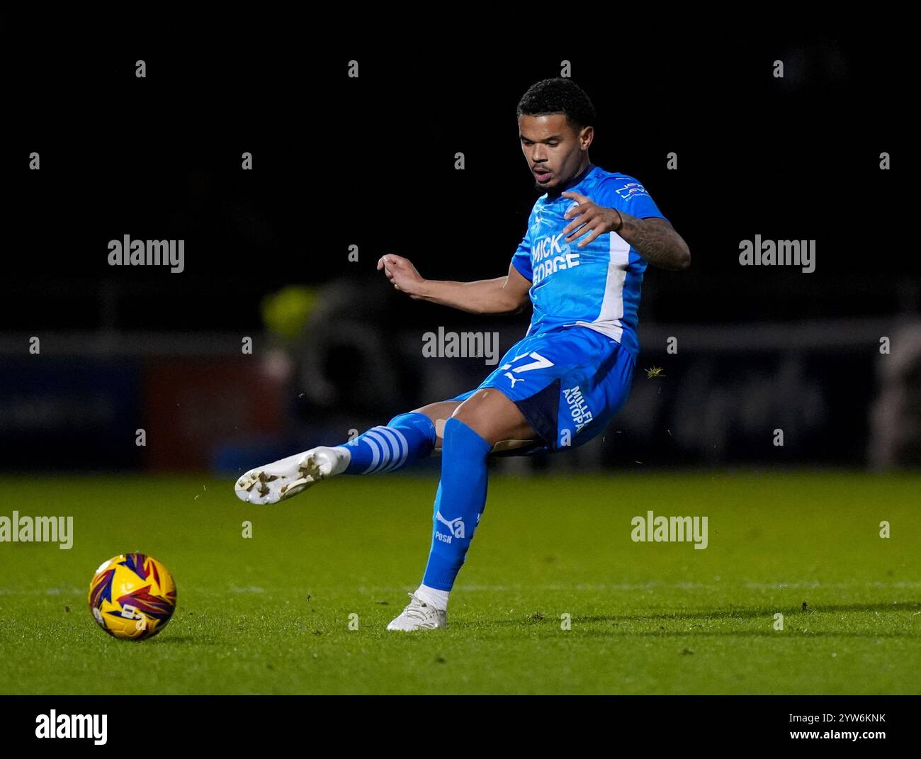 Jadel Katongo von Peterborough United während des Spiels der Sky Bet League One im Sixfields Stadium in Northampton. Bilddatum: Montag, 9. Dezember 2024. Stockfoto