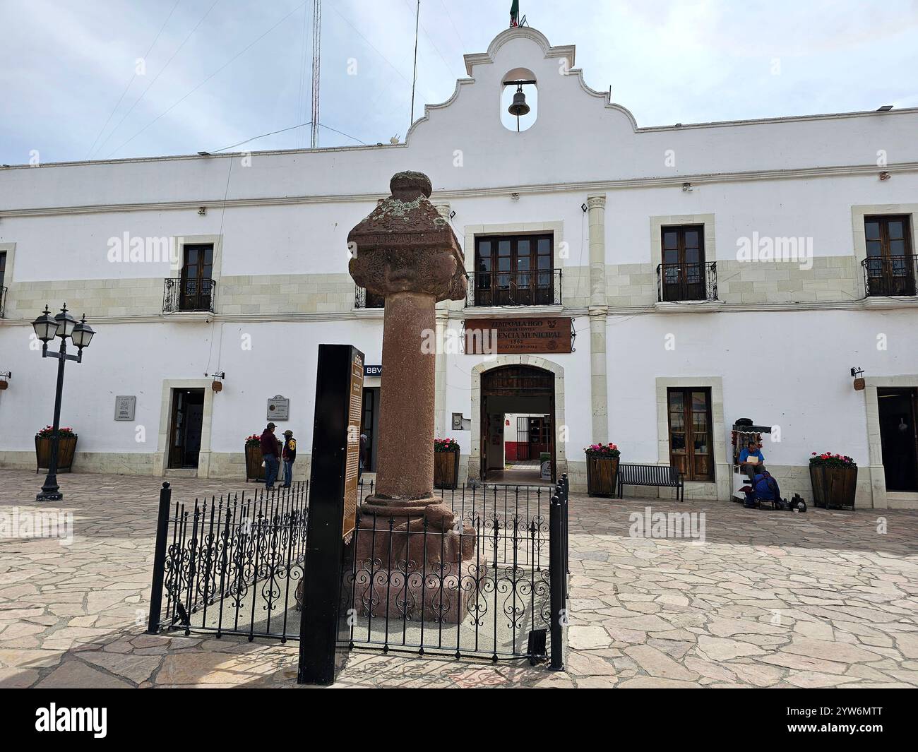 Zempoala, Hidalgo, Mexiko - 14. Februar 2024: Die magische mexikanische Stadt Zempoala im Bundesstaat Hidalgo mit Kulturtourismus ist die Hauptattraktion Stockfoto