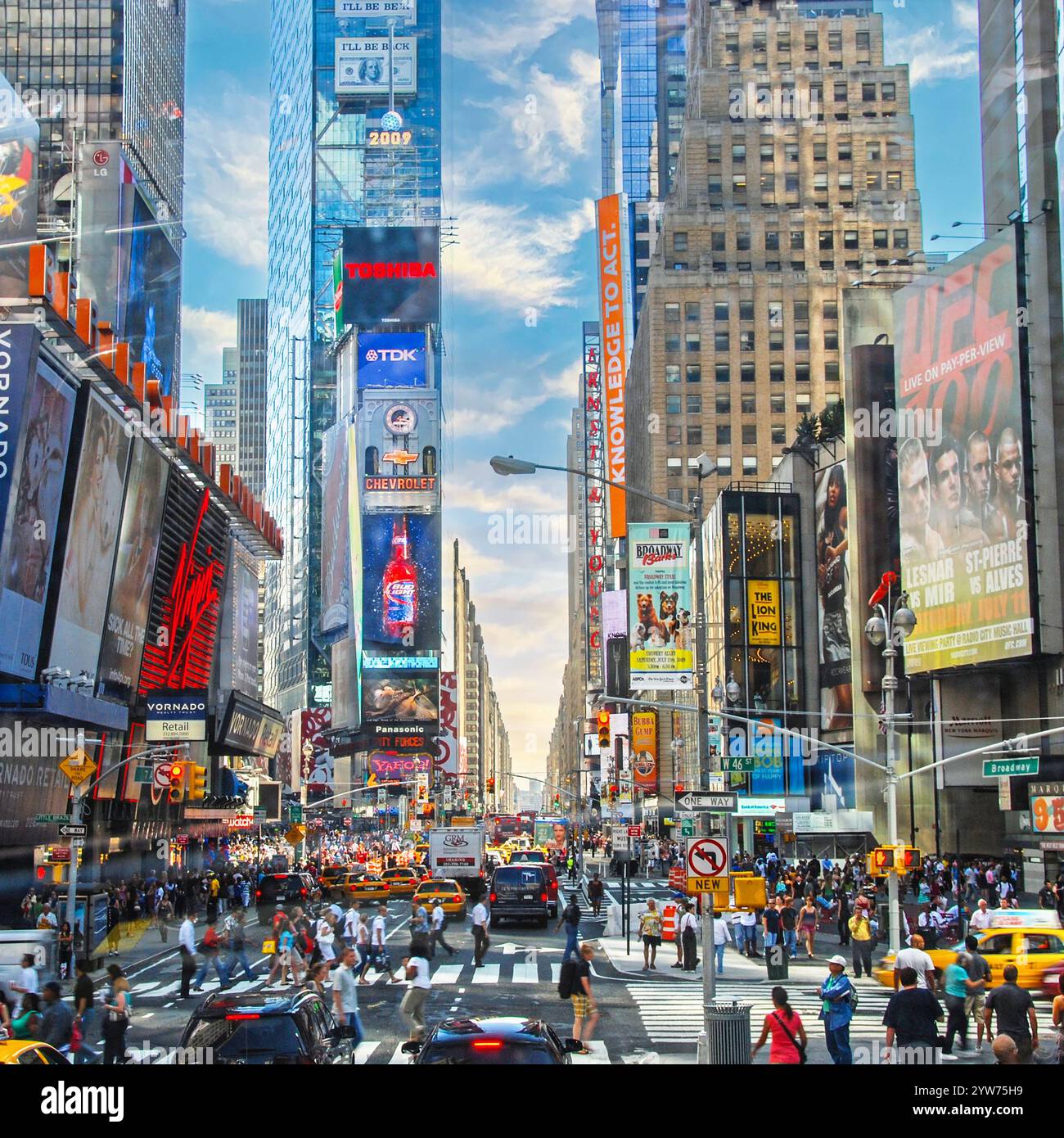 New York City Times Square Tageslicht Stockfoto