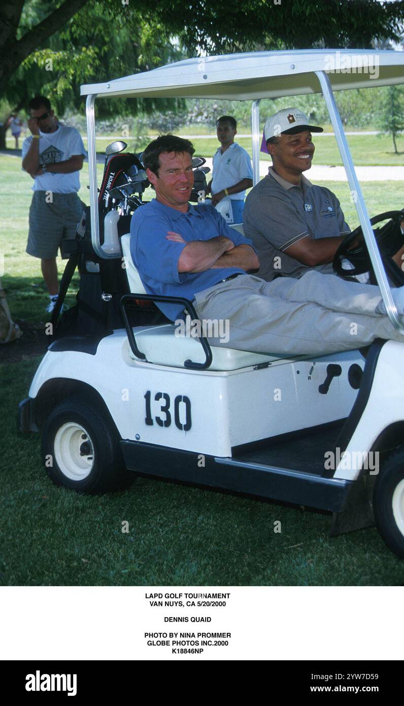1. JANUAR 2011 - LAPD-GOLFTURNIER. VAN NUYS, CA 20.05.2000. DENNIS QUAID. (Kreditbild: © Nina Prommer/ZUMA Press Wire) NUR REDAKTIONELLE VERWENDUNG! Nicht für kommerzielle ZWECKE! Stockfoto