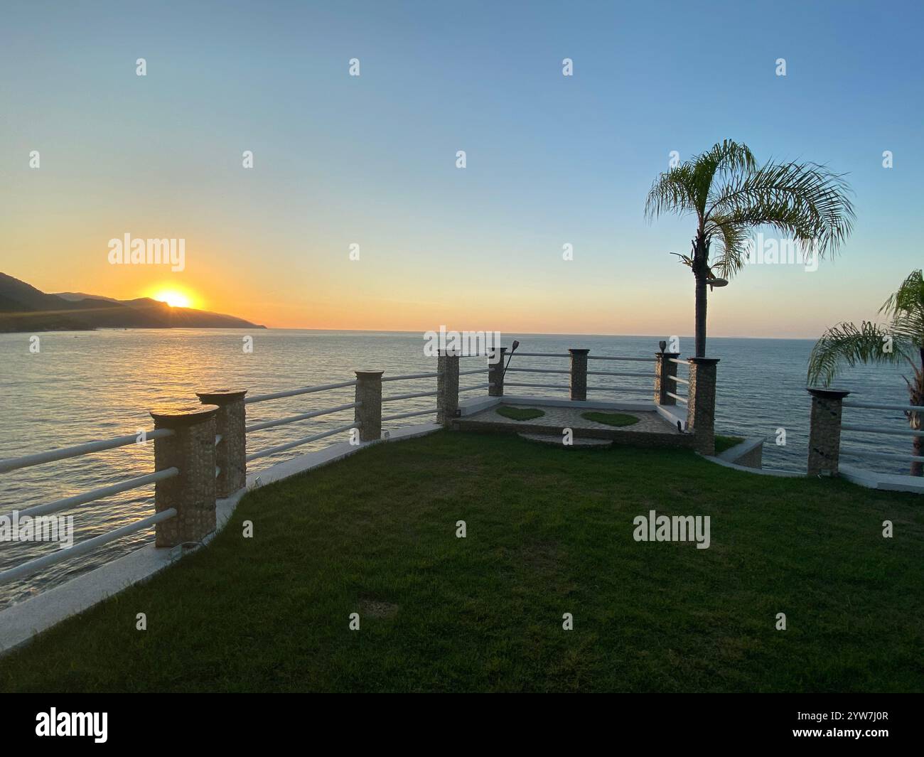 Sunset Beach - Smartphone-aufgenommenes Stockfoto