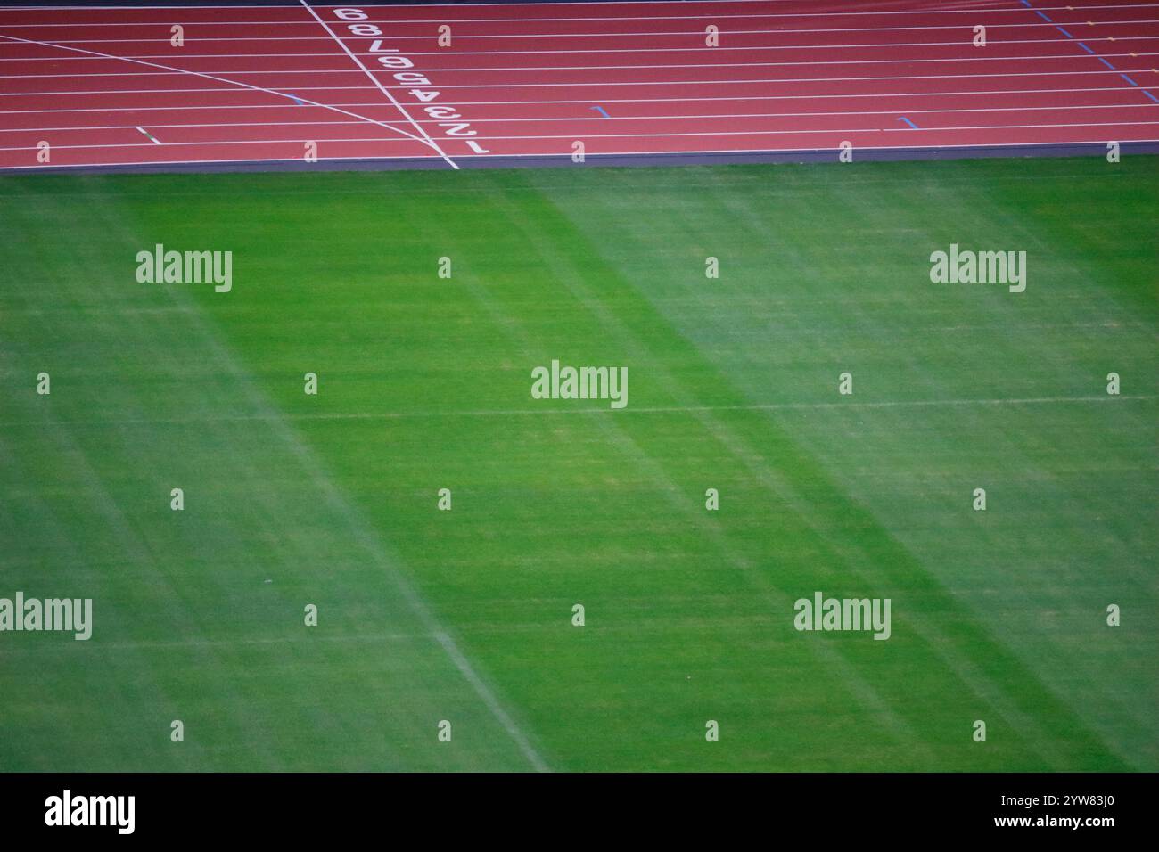Startlinie des Stadions Stockfoto