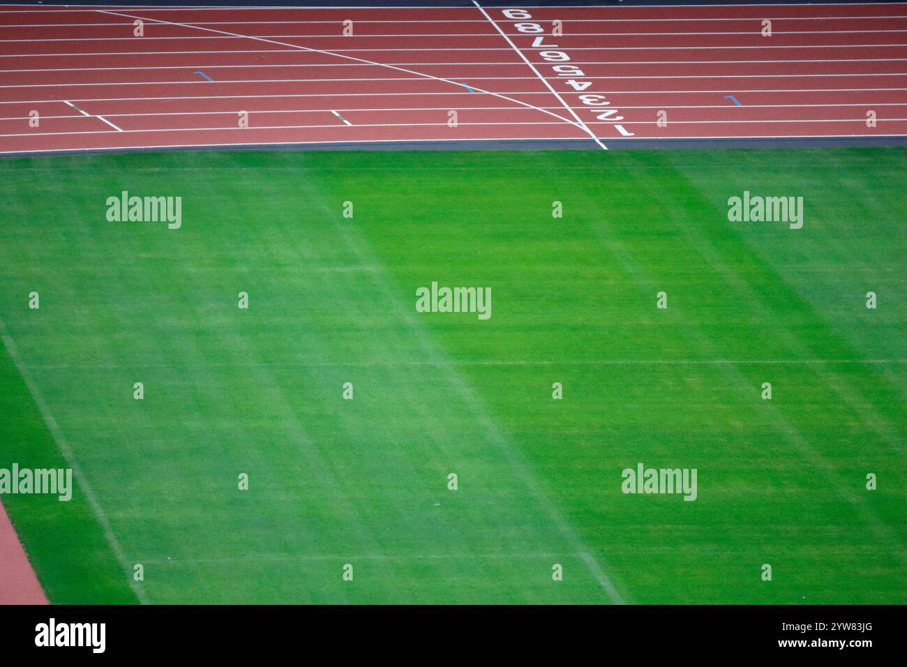 Startlinie des Stadions Stockfoto