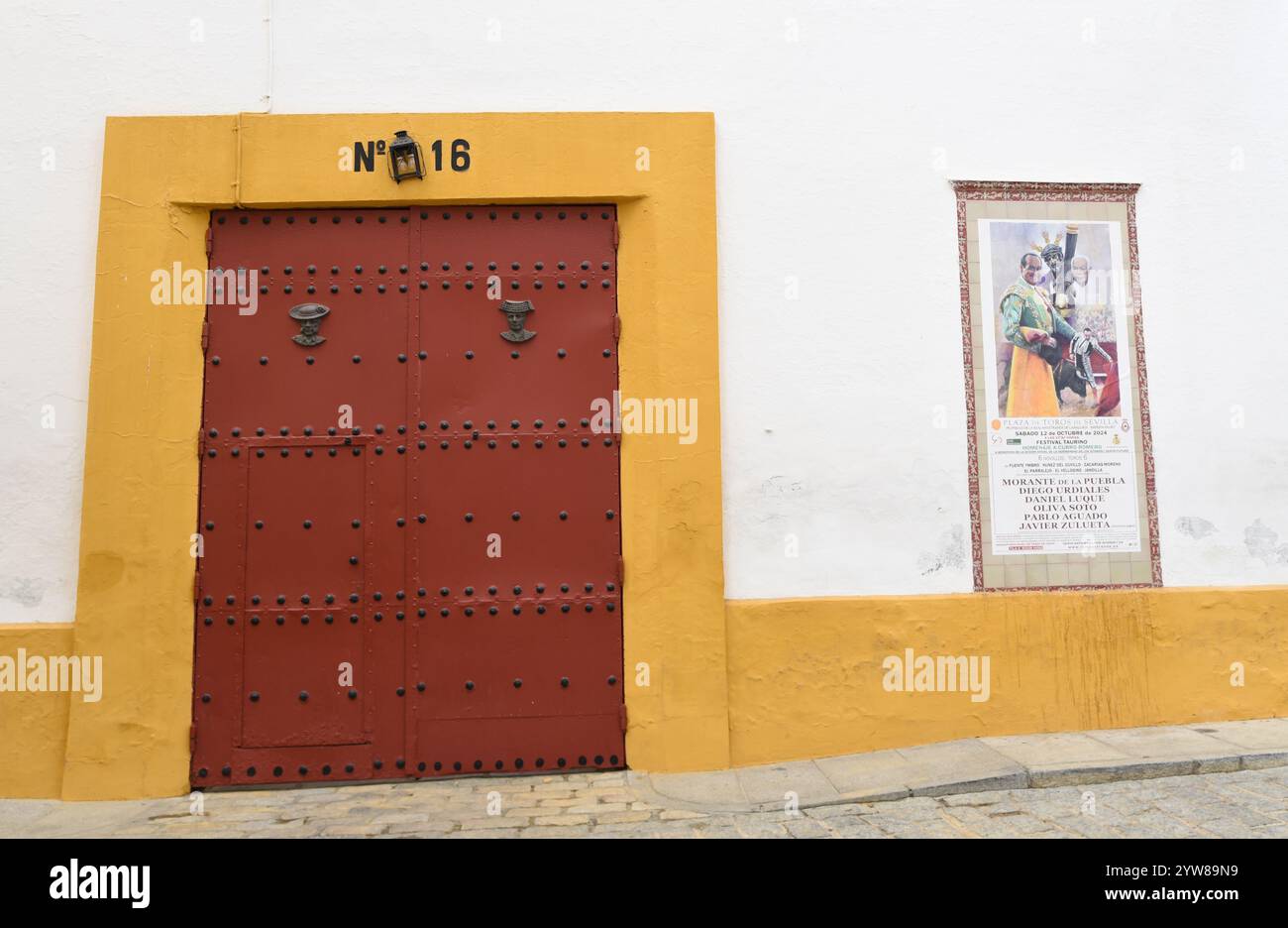 Plaza de Toros (Stierkampfarena der Königlichen Maestranza) in Sevilla, Spanien Stockfoto