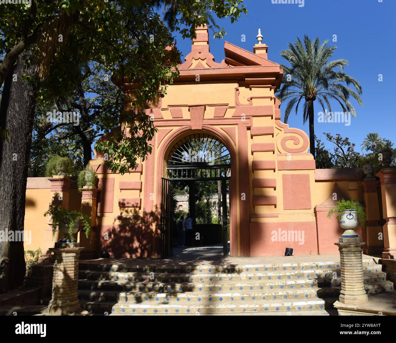 Gärten des Königlichen Alcázar von Sevilla, Spanien Stockfoto