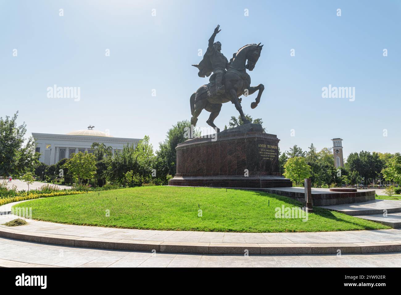 Denkmal von Amir Timur (Tamerlane) in Taschkent, Usbekistan Stockfoto