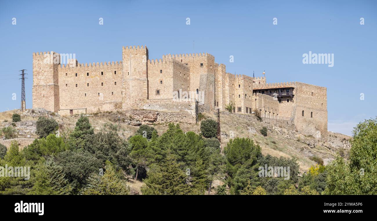 Schloss Sigueenza, 11. Jahrhundert, Siguenza, Guadalajara, Spanien, Europa Stockfoto