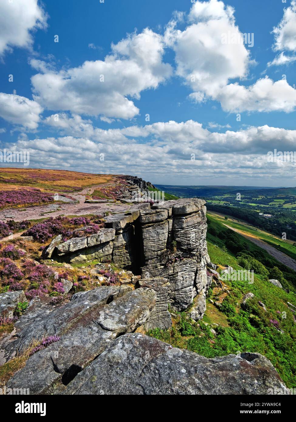 Großbritannien, Derbyshire, Peak District, Bamford Edge. Stockfoto