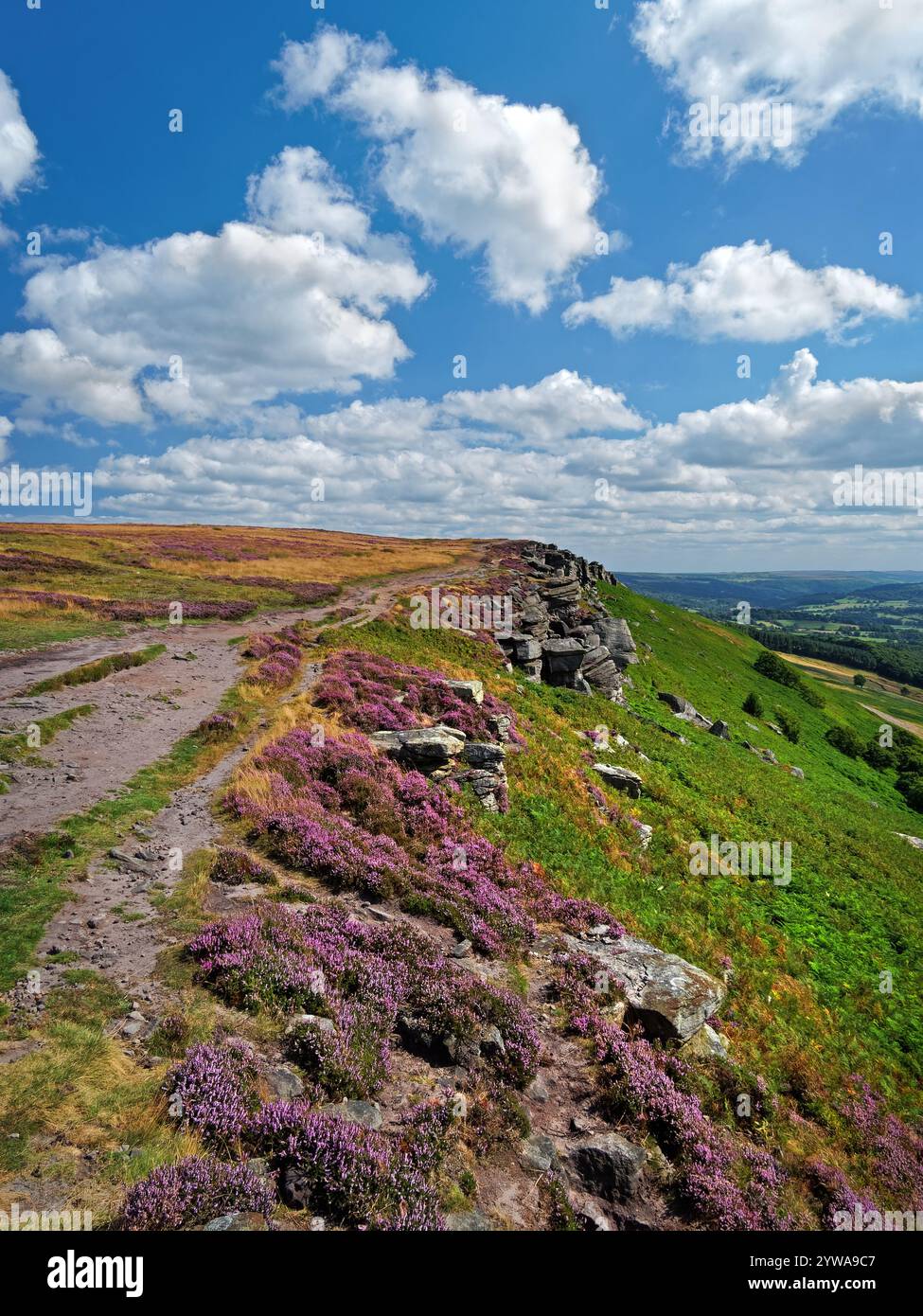 Großbritannien, Derbyshire, Peak District, Bamford Edge. Stockfoto