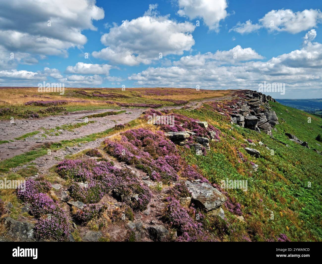 Großbritannien, Derbyshire, Peak District, Bamford Edge. Stockfoto