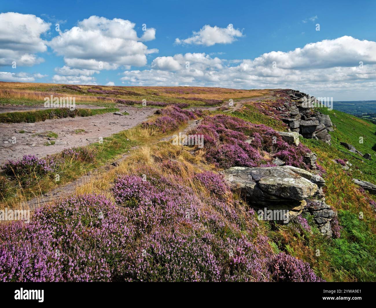 Großbritannien, Derbyshire, Peak District, Bamford Edge. Stockfoto