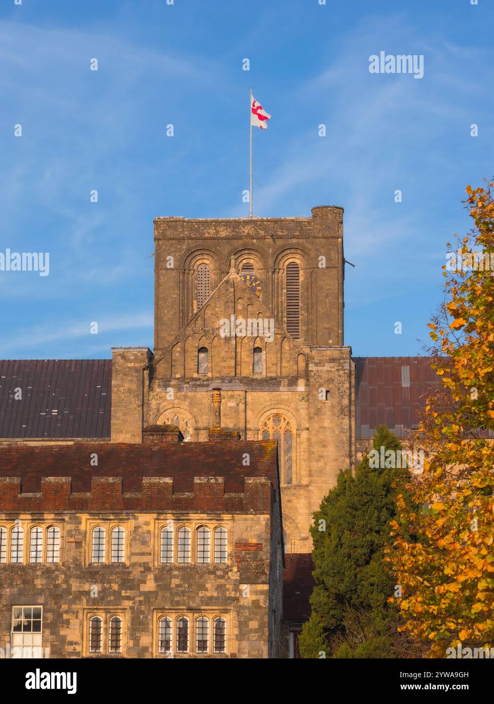 Winchester Cathedral, Bell Tower, Winchester, Hampshire, England, GROSSBRITANNIEN, GB. Stockfoto