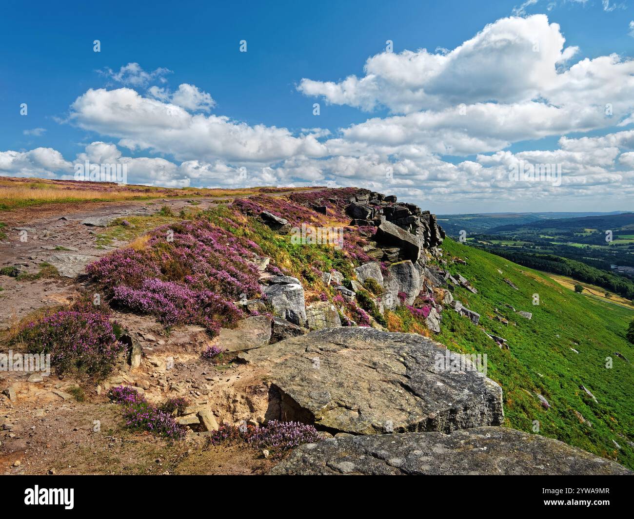 Großbritannien, Derbyshire, Peak District, Bamford Edge. Stockfoto
