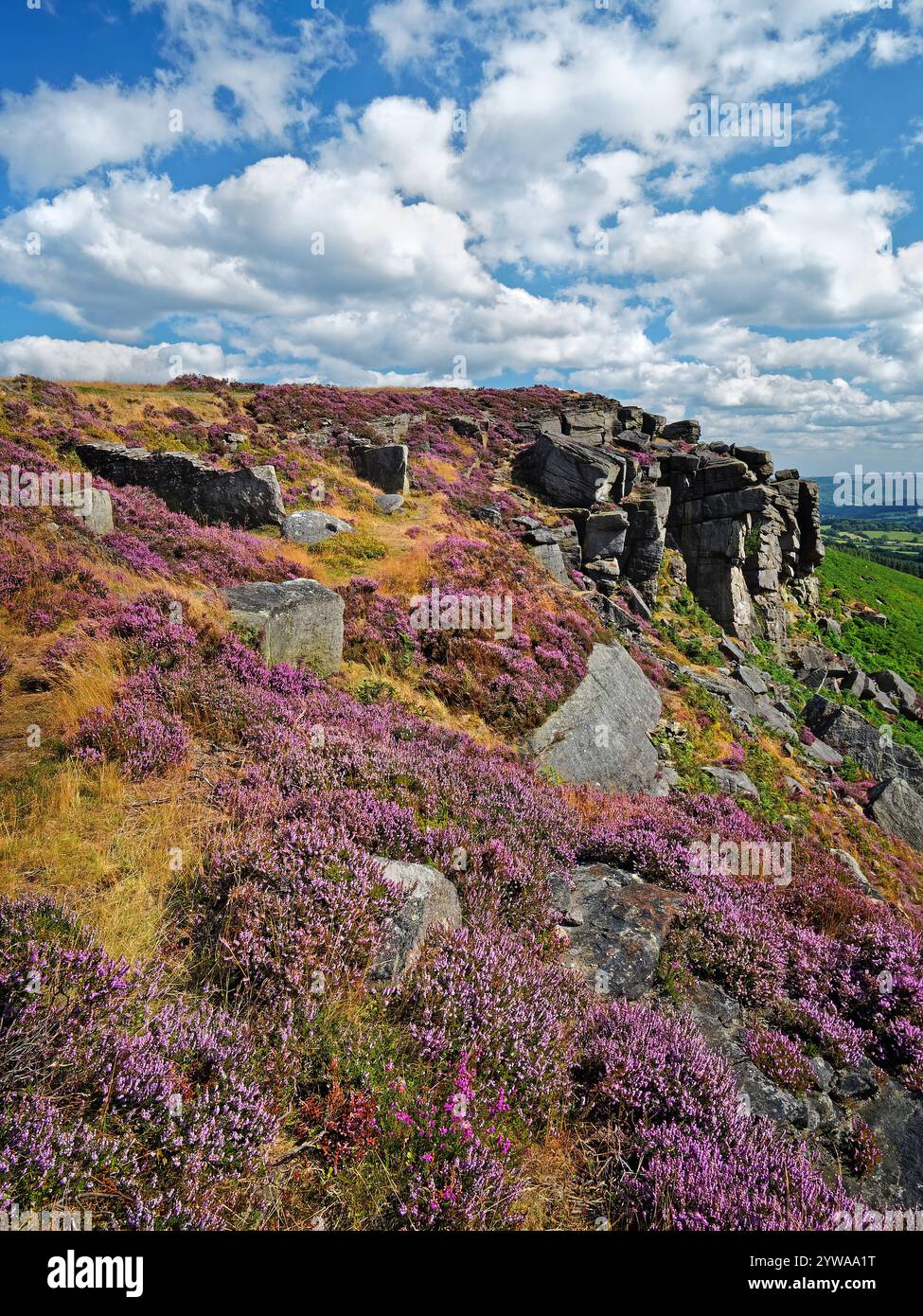 Großbritannien, Derbyshire, Peak District, Bamford Edge. Stockfoto