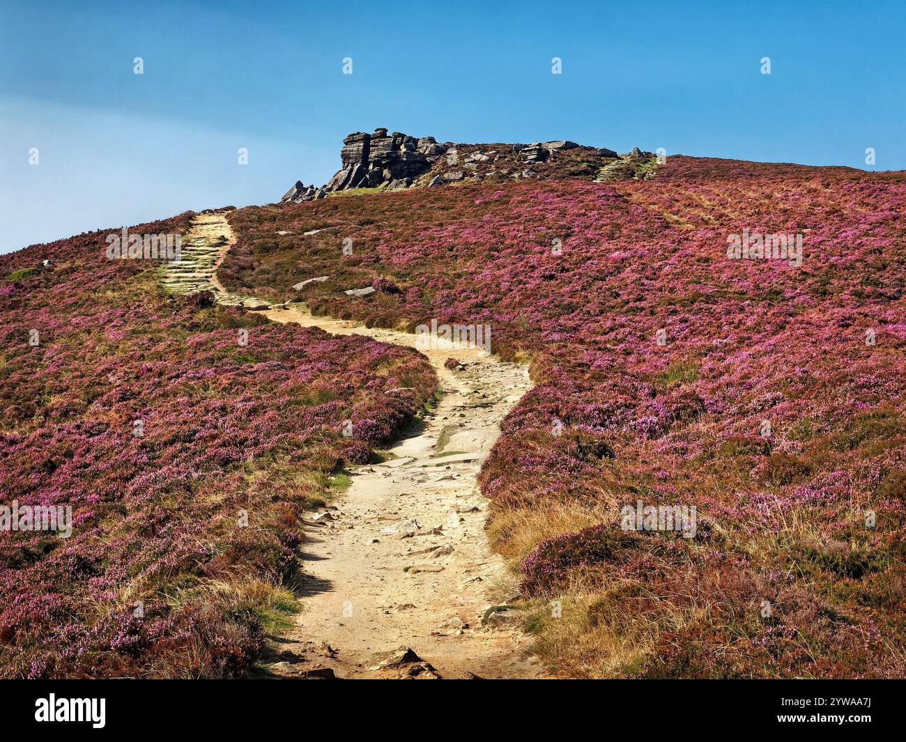 Großbritannien, Derbyshire, Peak District, Derwent Edge, White Tor. Stockfoto