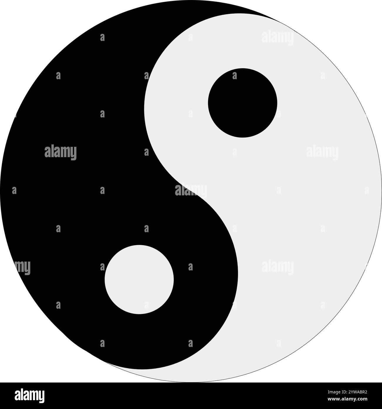 Yin Yang Zeichen, Vektor Yin-Yang Symbol, Yin Yang Symbol, Symbol der Harmonie, chinesisches Religionssymbol Stock Vektor