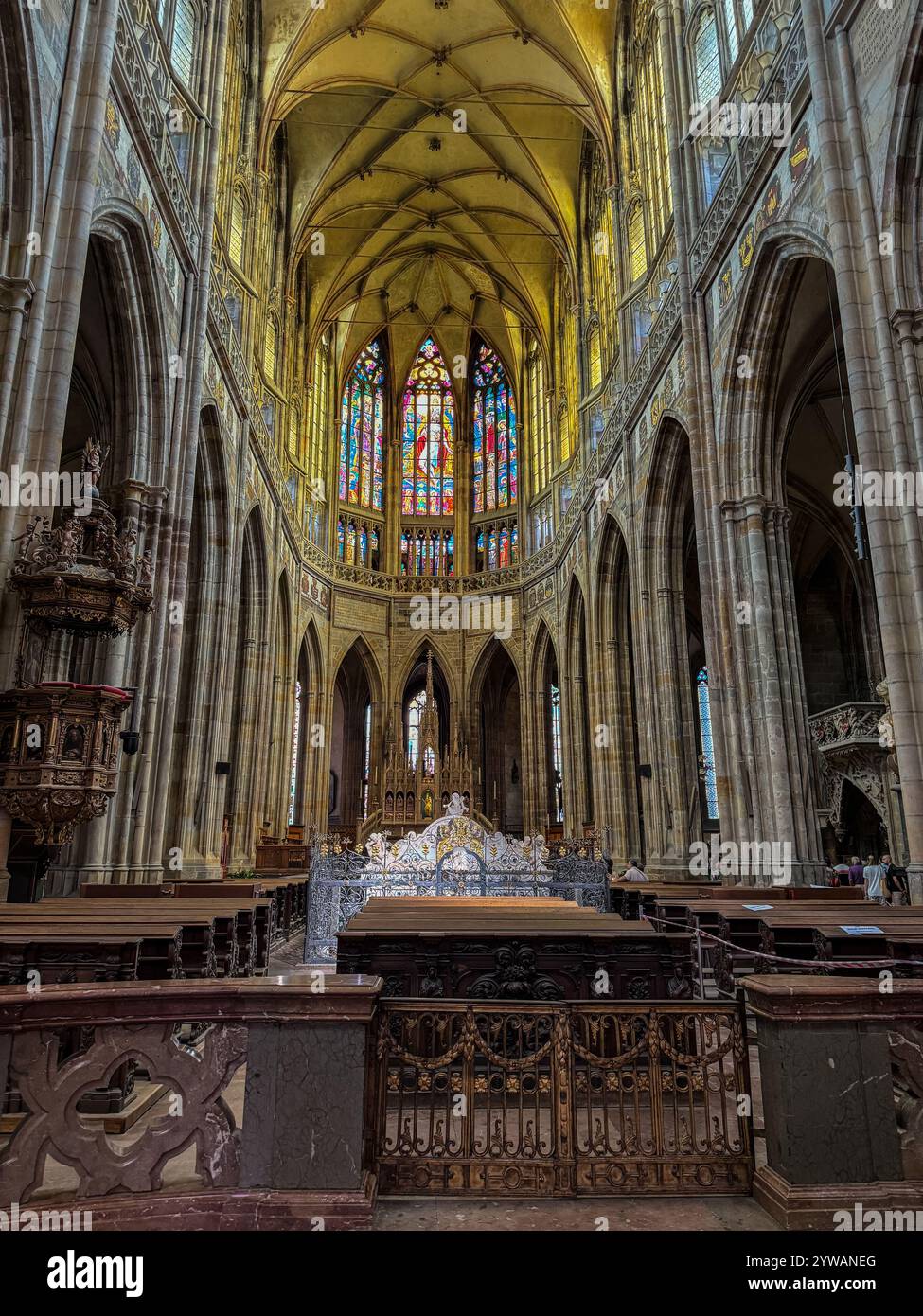 Veitsdom, Prager Burg, Prag, Tschechien, Tschechien. Stockfoto