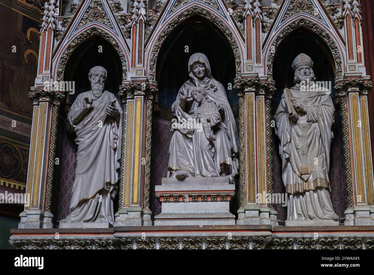 Anne's Chapel, Saint Anne, die Mutter Mariens, im Zentrum. Veitsdom, Prag, Tschechien. Stockfoto