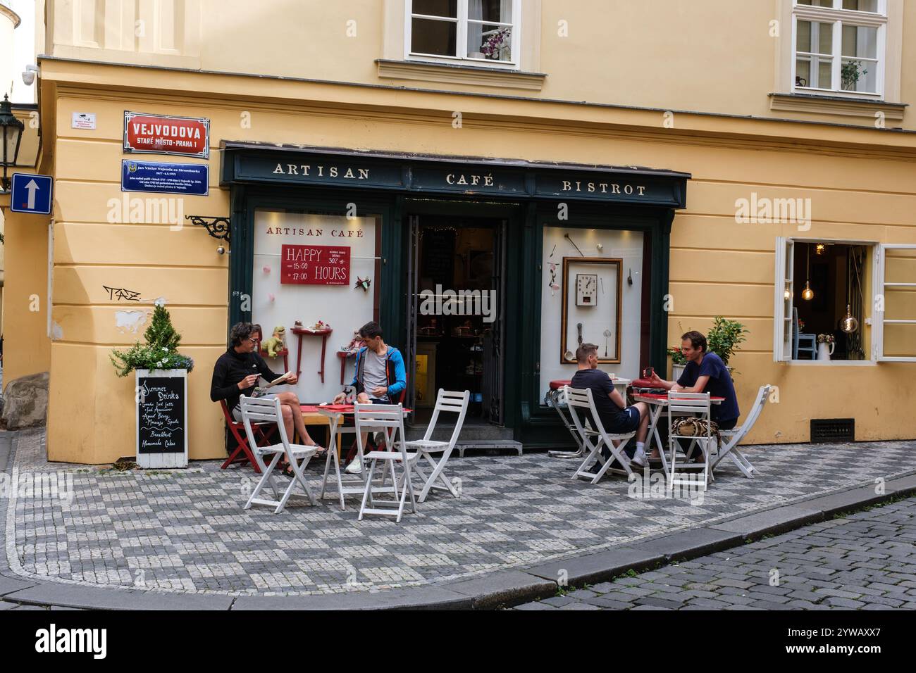 Artisan Cafe, Bistro, Pub. Prag, Tschechien, Tschechische Republik. Stockfoto