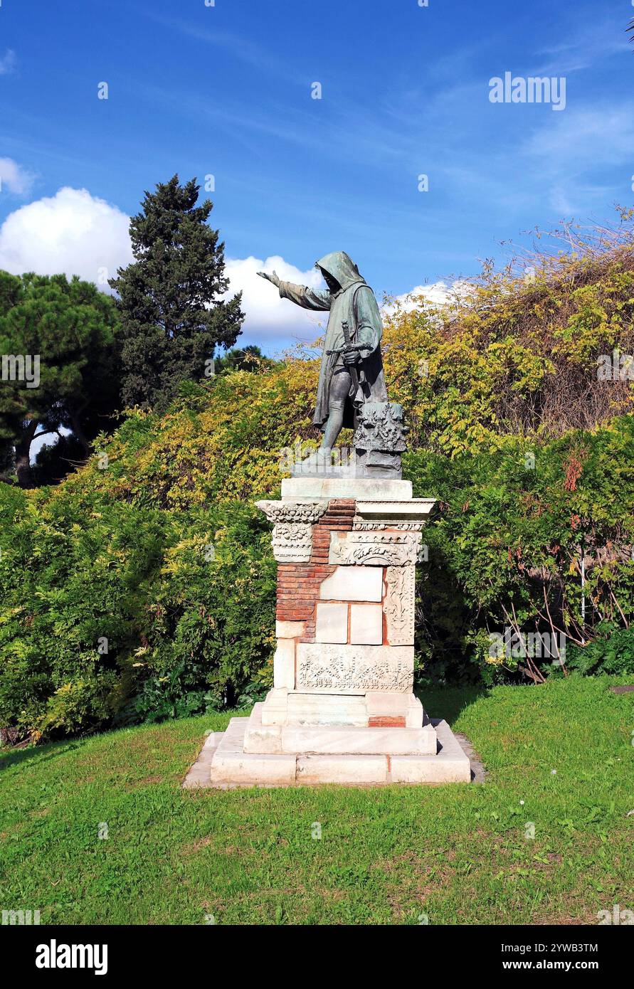 Italien Latium Rom Campidoglio, Statue der Cola di Rienzo Oper von Girolamo Masini Stockfoto