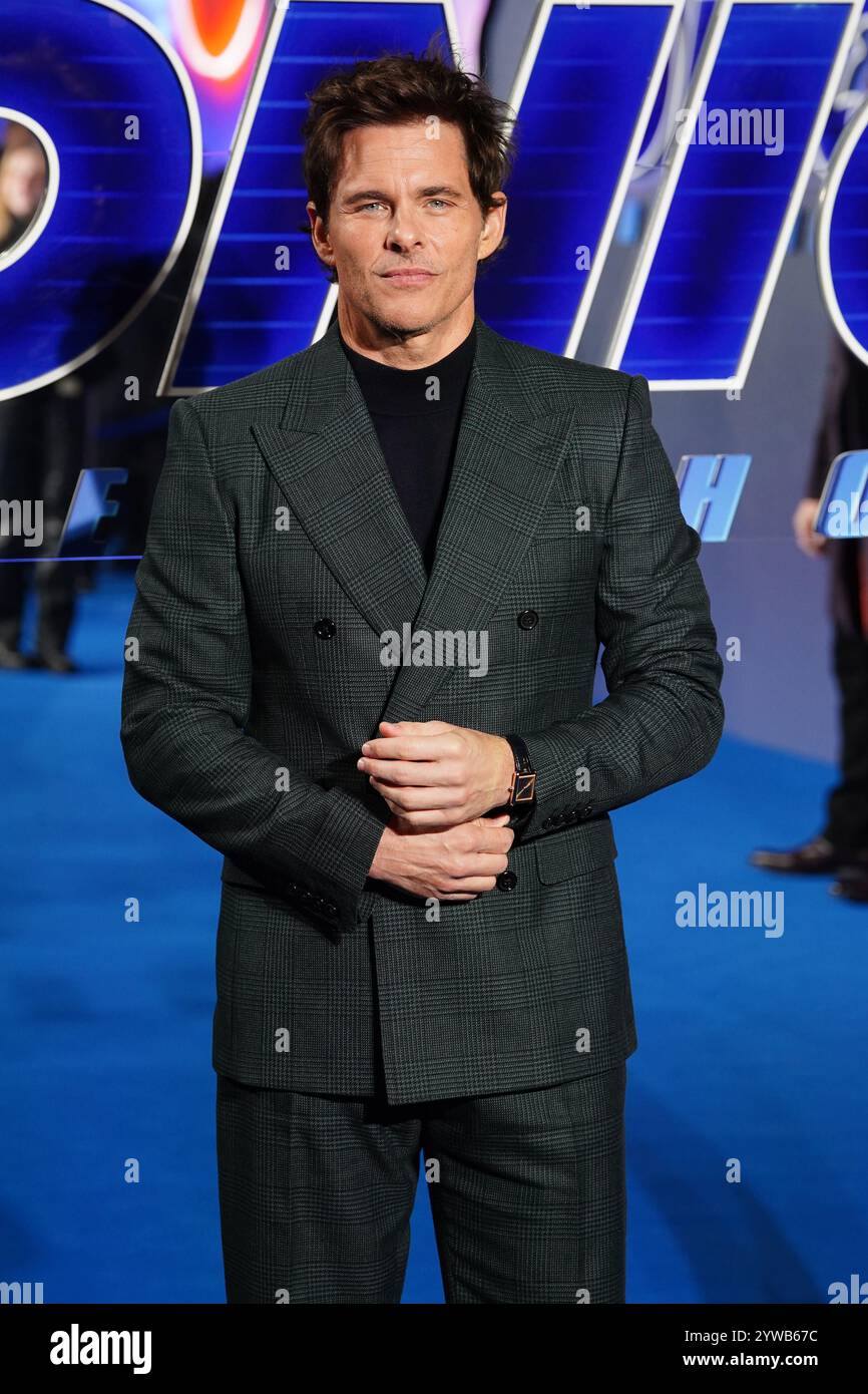James Marsden besuchte die Premiere von Sonic the Hedgehog 3 am Cineworld Leicester Square in London. Bilddatum: Dienstag, 10. Dezember 2024. PA-Foto. Das Foto sollte lauten: Ian West/PA Wire Stockfoto