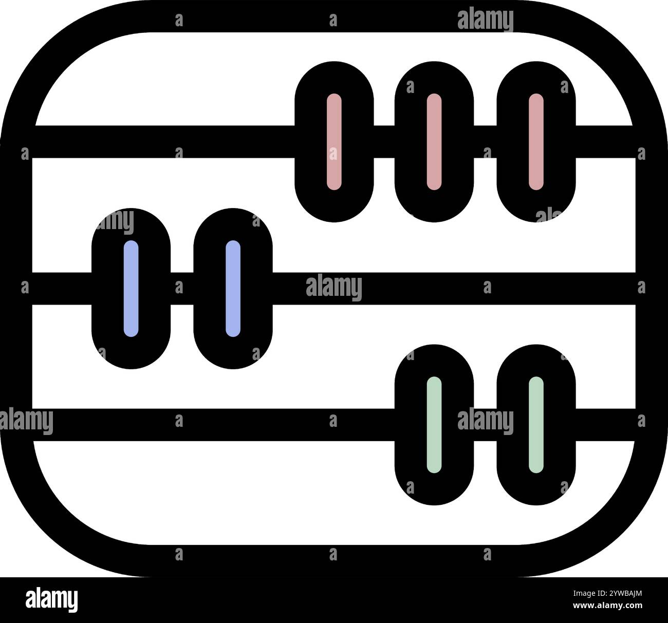 Mathematik-Schieberegler - Symbol für moderne Bildung oder Büro Stock Vektor