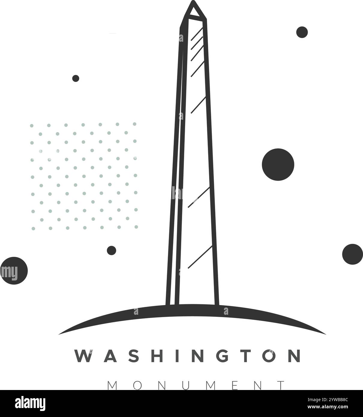 Ein Obelisk - das Washington Monument - Stock Illustration als EPS 10 Datei Stock Vektor