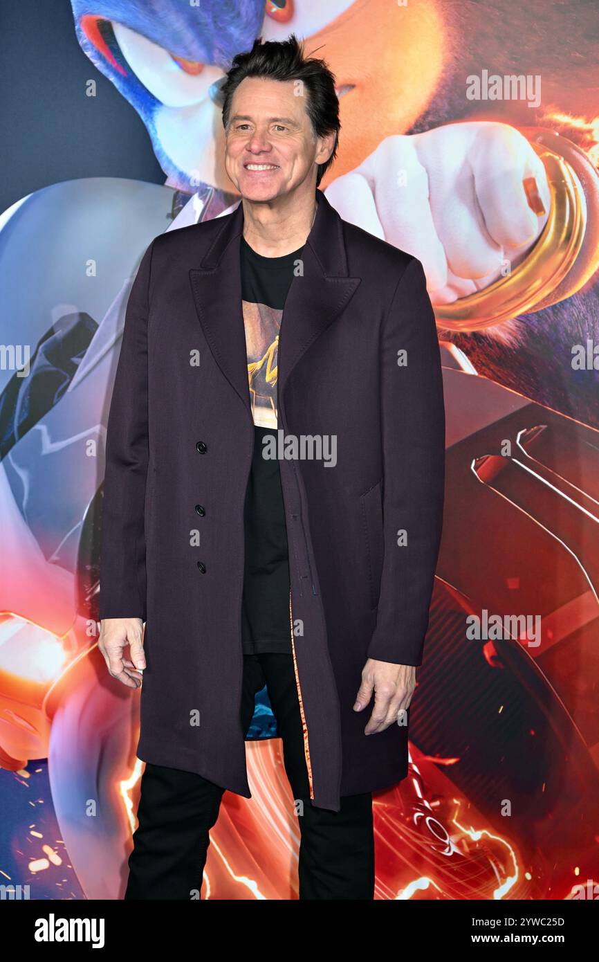 London, Großbritannien. Jim Carrey. Sonic the Hedgehog 3 – UK Premiere, Cineworld, Leicester Square, London. Stockfoto