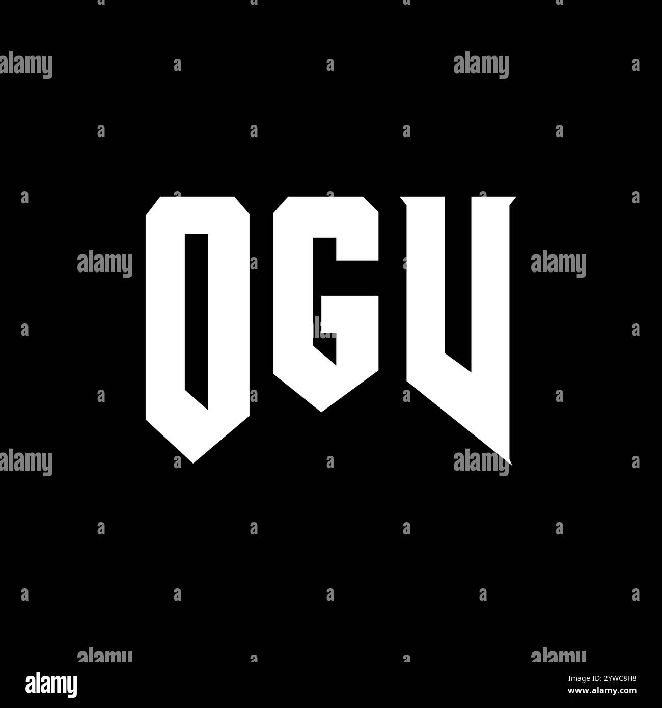 OGV-Letter-Logo für Technologieunternehmen. OGV-Logo-Design in Schwarz-weiß-Farbkombination. OGV-Logo, OGV-Vektor, OGV-Design, OGV-Symbol, OGV-Alph Stock Vektor