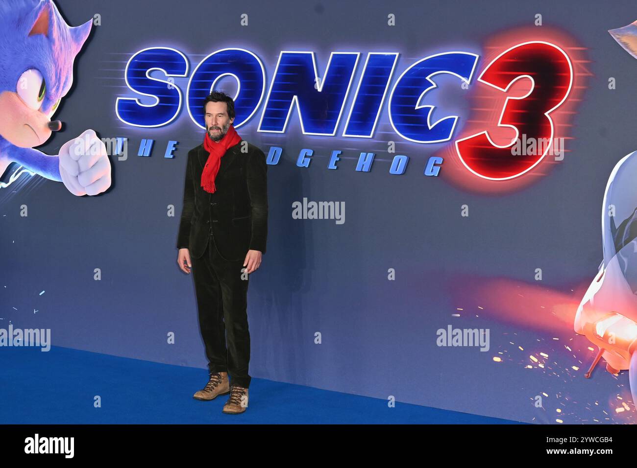 London, Großbritannien. Dezember 2024. Keanu Reeves bei Sonic the Hedgehog 3 UK Premiere auf dem Cineworld Leicester Square. Quelle: Nils Jorgensen/Alamy Live News Stockfoto