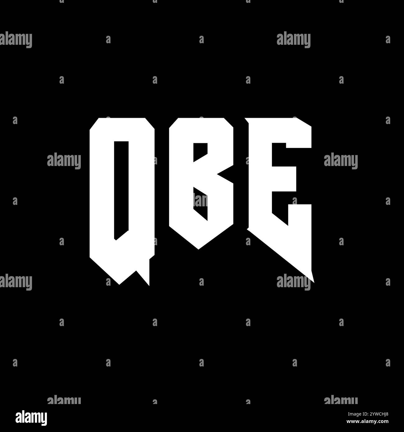 QBE-Letter-Logo für Technologieunternehmen. Schwarz-weiße Farbkombination mit QBE-Logo. QBE-Logo, QBE-Vektor, QBE-Design, QBE-Symbol, QBE-Alph Stock Vektor