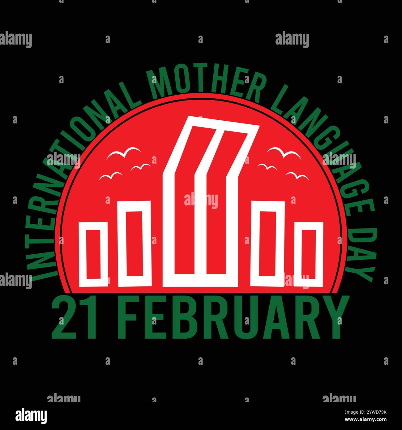 Internationaler Muttersprachstag Vektor Illustration Design Stock Vektor