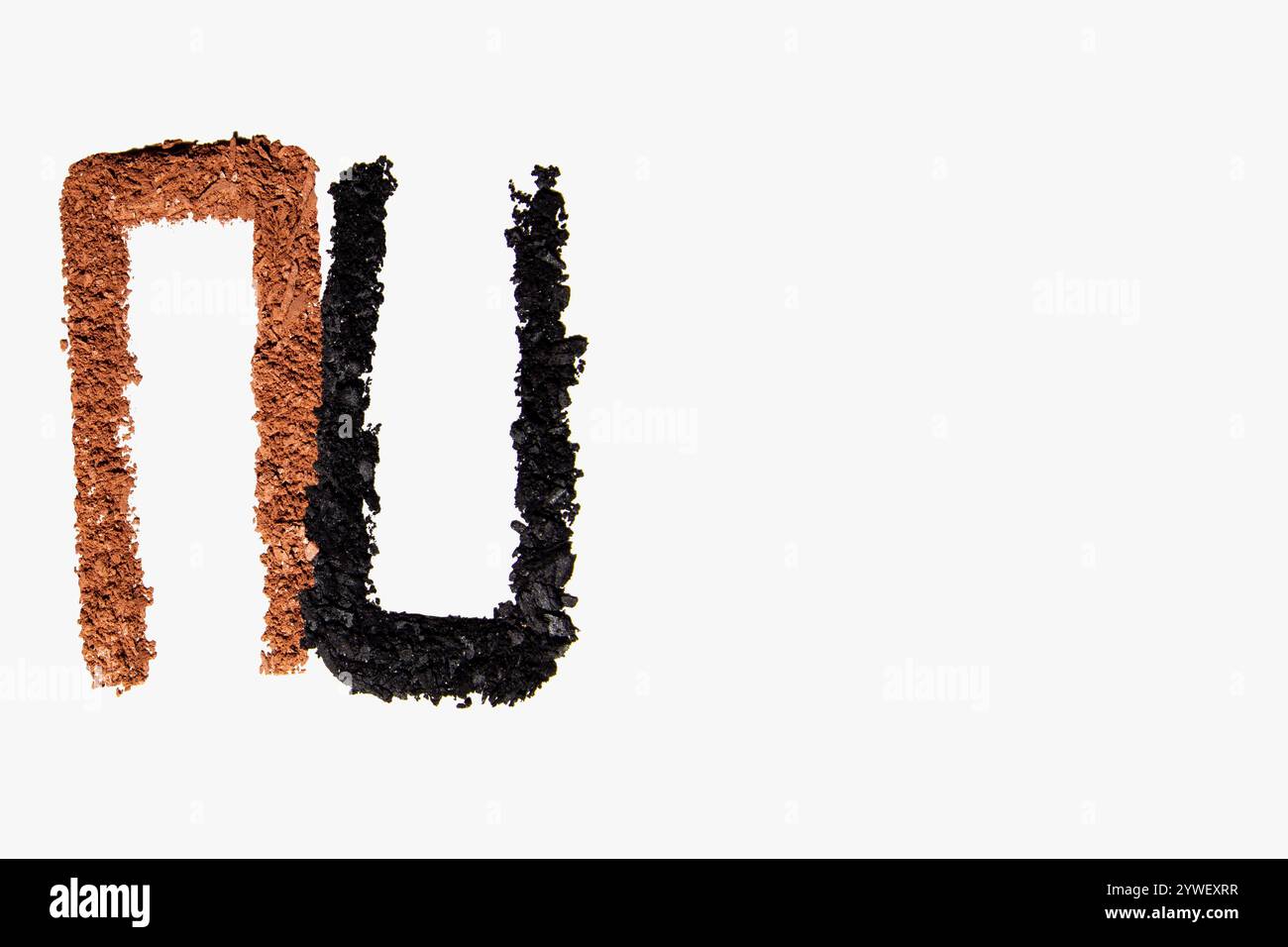 Verstreute schwarze und braune Schatten in Rechteck- und Konturform auf hellem Hintergrund mit leerem Raum Stockfoto