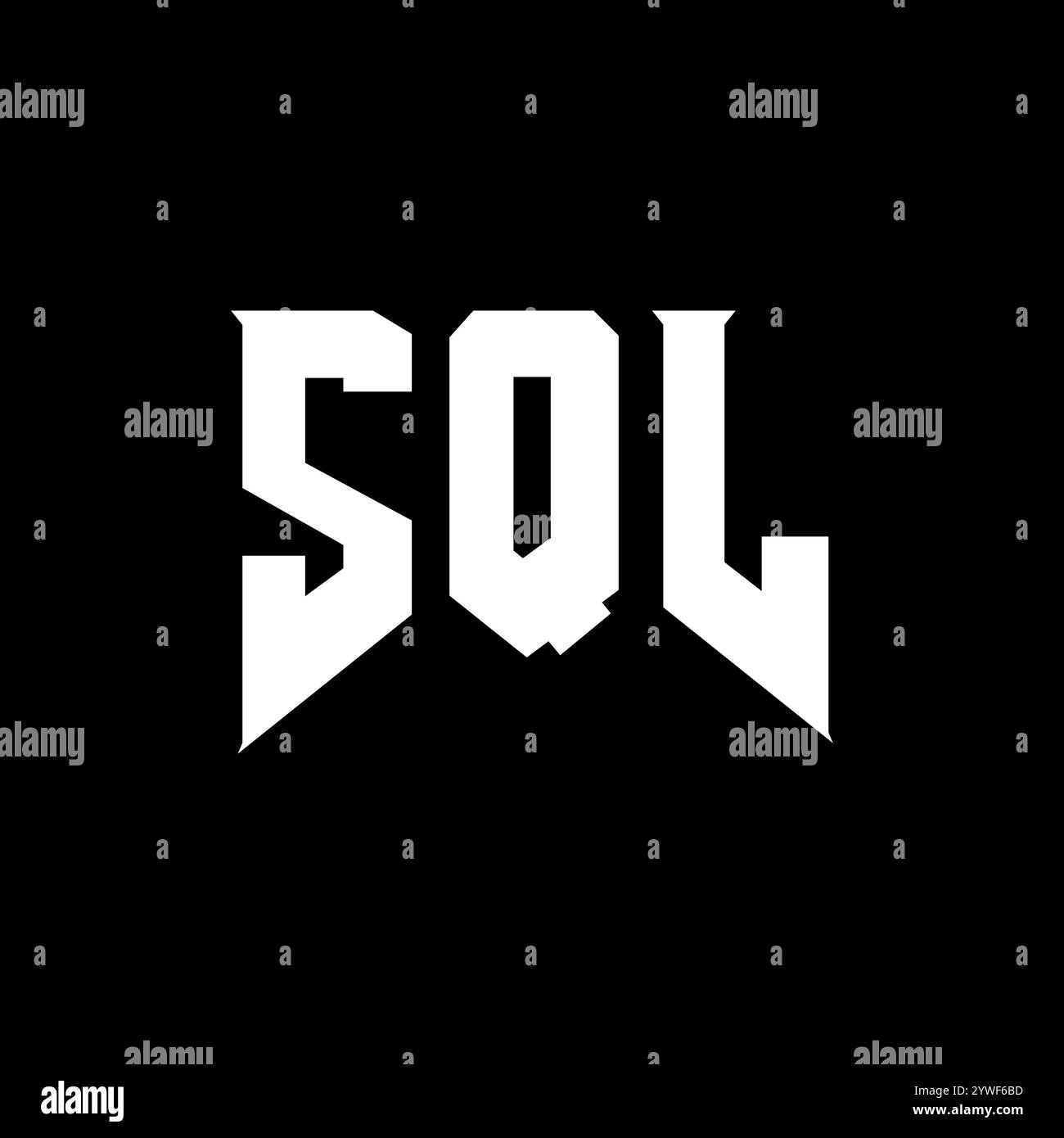 SQL Letter Logo-Design für Technologieunternehmen. Schwarz-weiß-Farbkombination mit SQL-Logo. SQL-Logo, SQL-Vektor, SQL-Design, SQL-Symbol, SQL-Alph Stock Vektor