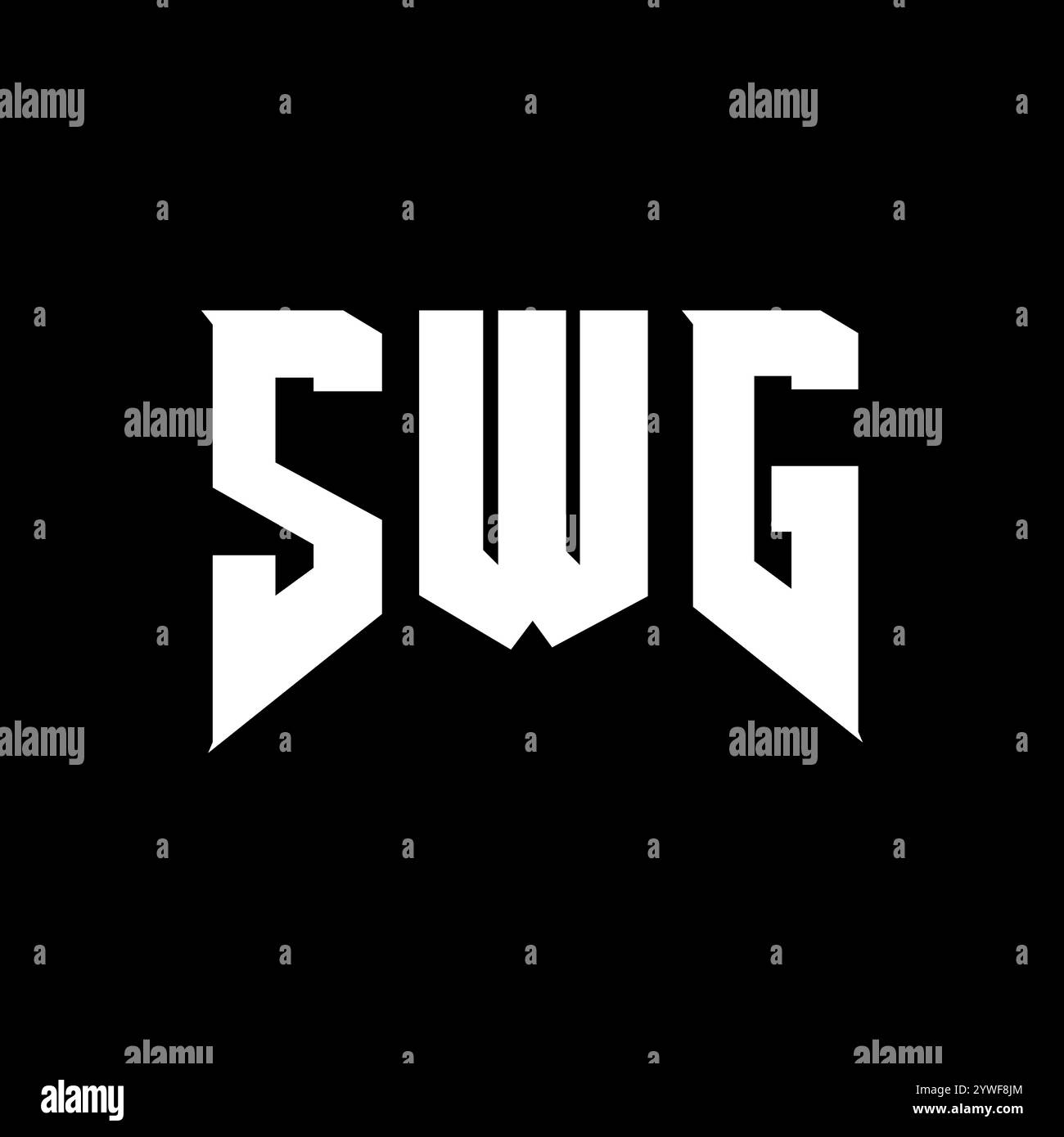 SWG-Letter-Logo für Technologieunternehmen. Schwarz-weiß-Farbkombination mit SWG-Logo. SWG-Logo, SWG-Vektor, SWG-Design, SWG-Symbol, SWG-Alph Stock Vektor
