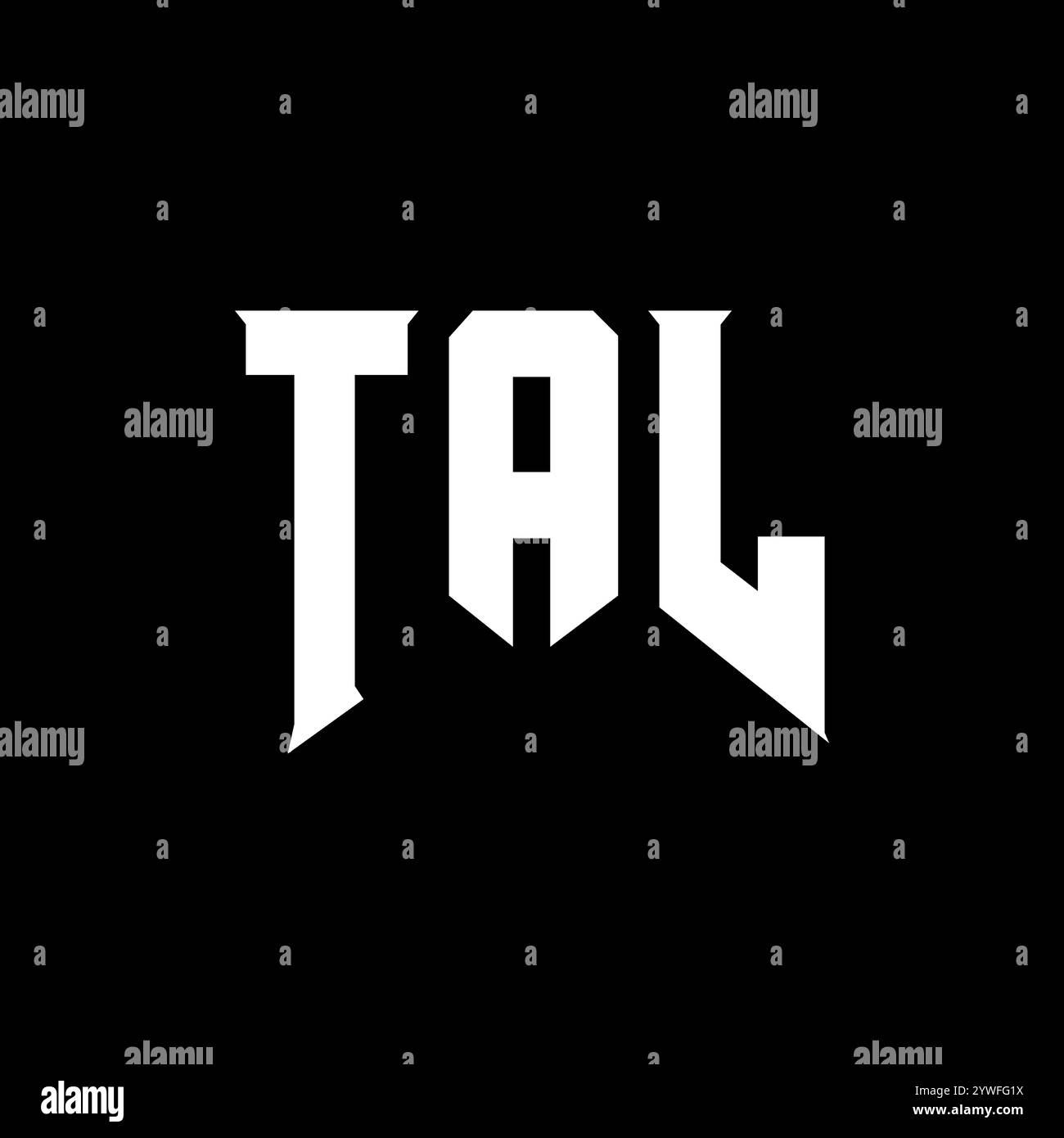 TAL Letter Logo-Design für Technologieunternehmen. TAL-Logo-Design in Schwarz-weiß-Farbkombination. TAL-Logo, Tal-Vektor, Tal-Design, Tal-Symbol, Tal-Alph Stock Vektor