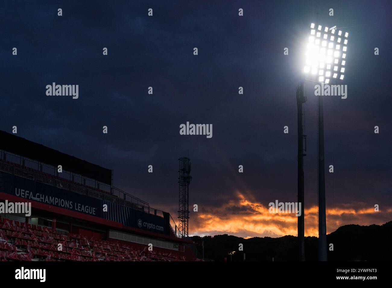 Girona, Spanien, 10. Dezember 2024. Spanien-Fußball - Champions League - League Stage - Girona FC gegen Liverpool. Quelle: Joan G/Alamy Live News Stockfoto