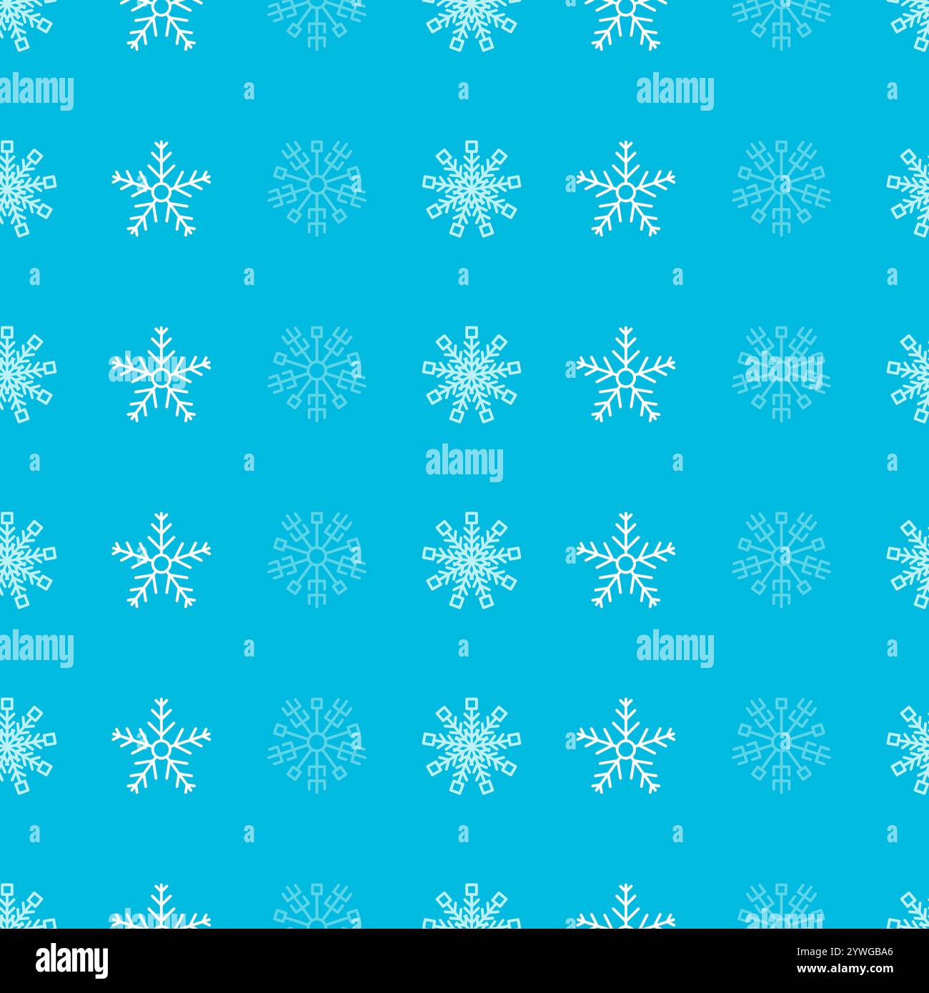 Nahtloser Hintergrund mit Schneeflocken. Dekorationselemente für Weihnachten und Neujahr. Vektorabbildung. Stock Vektor