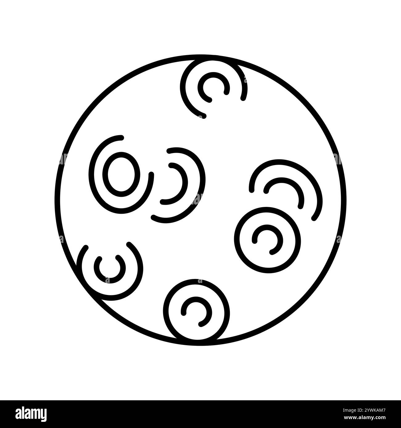 Farblinie für perniziöse Anämie. Autoimmunerkrankungen. Vektorisoliertes Element. Bearbeitbare Kontur. Stock Vektor