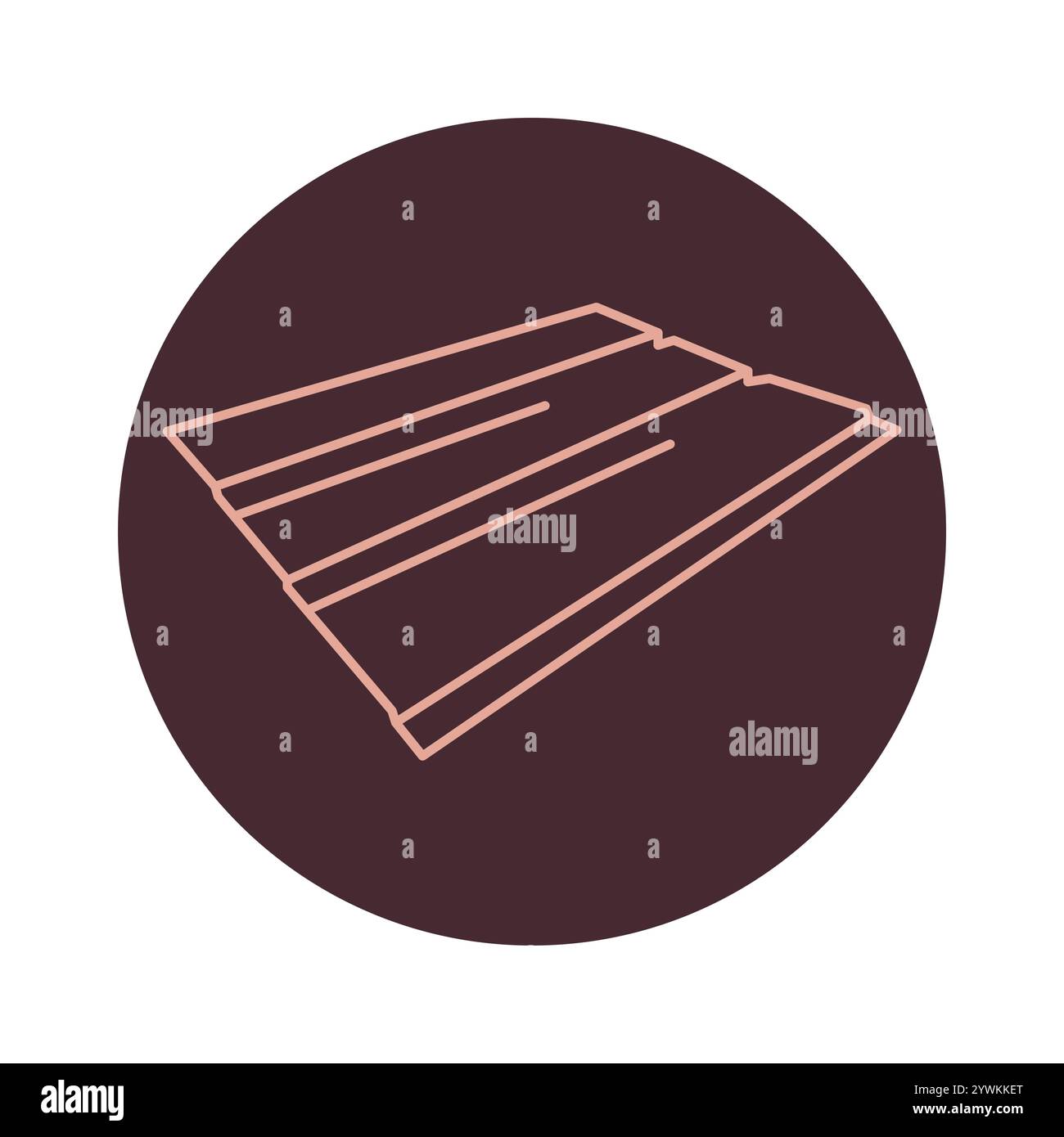 Schwarzes Symbol für Holzlinie. Illustration aus Sperrholz. Signieren Sie für Webseite, mobile App, Schaltfläche, Logo. Schaltfläche Vektorisoliert. Bearbeitbare Kontur. Stock Vektor