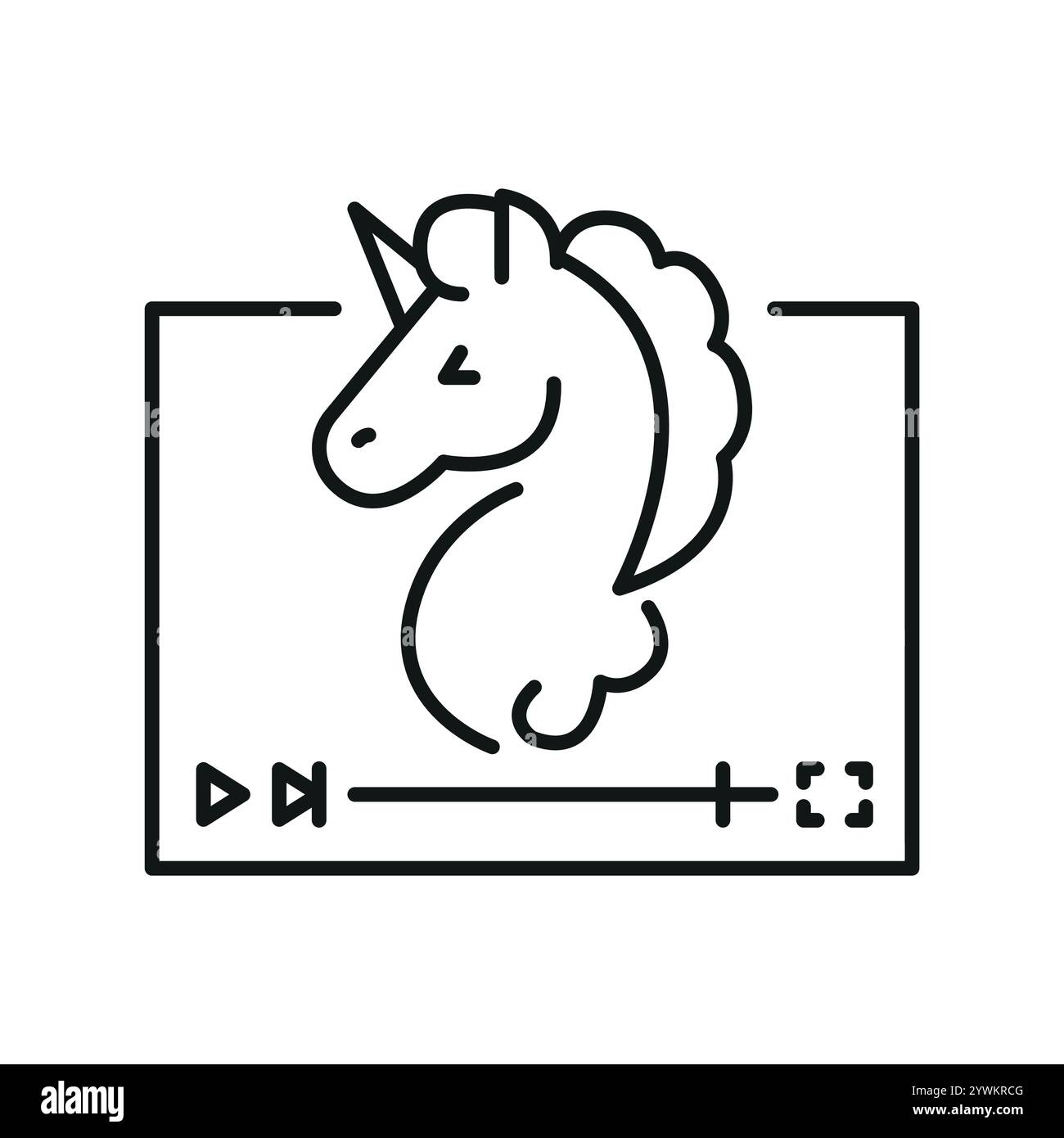 Fantasy-Genre-Linie, schwarzes Symbol. Signieren Sie für Webseite, mobile App, Schaltfläche, Logo. Schaltfläche Vektorisoliert. Bearbeitbare Kontur. Stock Vektor