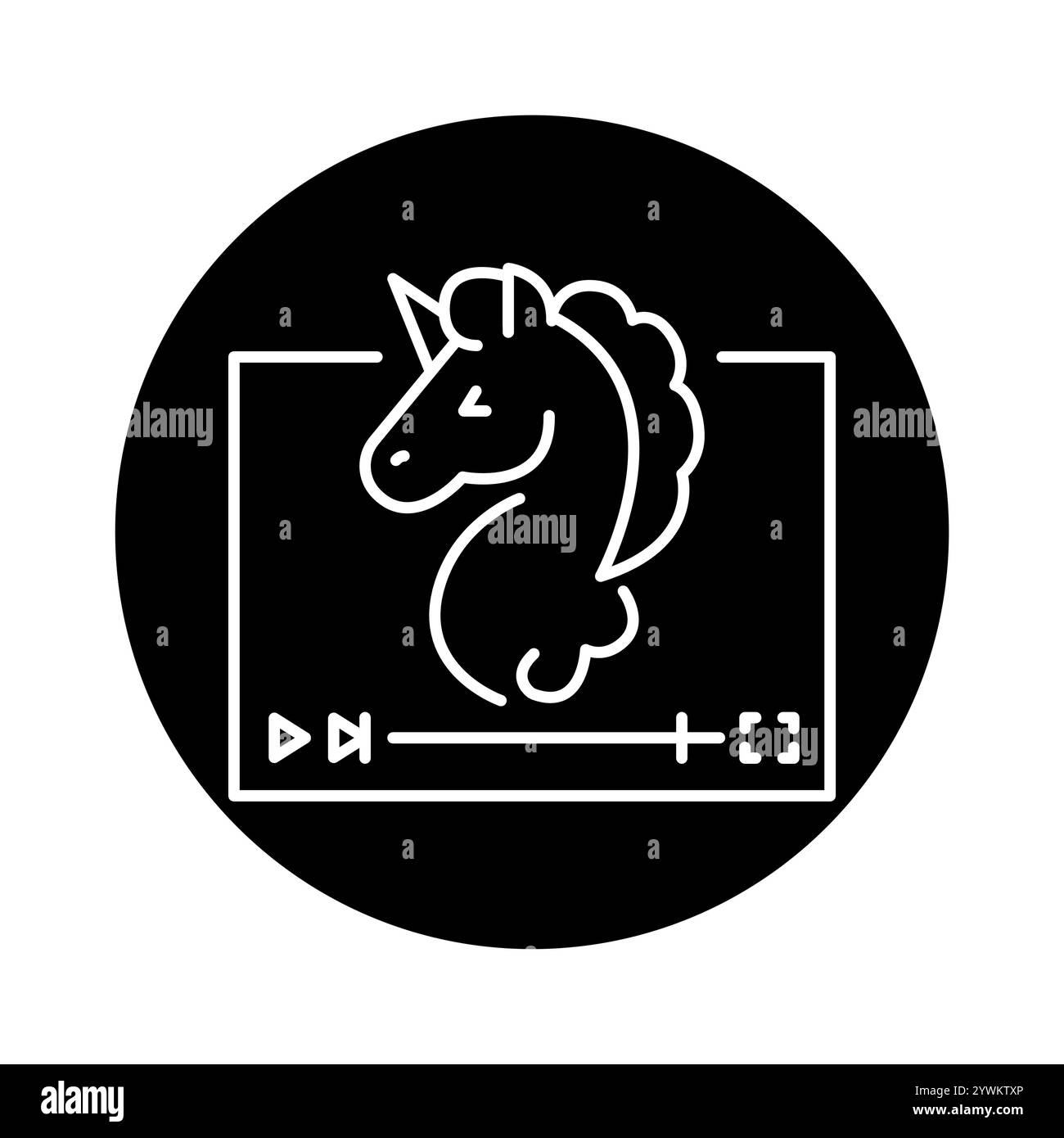 Fantasy-Genre-Linie, schwarzes Symbol. Signieren Sie für Webseite, mobile App, Schaltfläche, Logo. Schaltfläche Vektorisoliert. Bearbeitbare Kontur. Stock Vektor