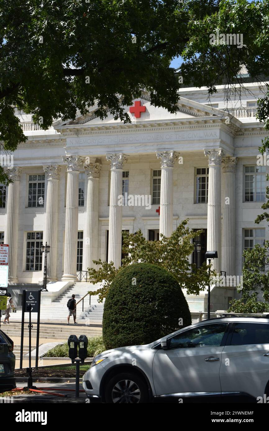 Das amerikanische Rote Kreuz - Hauptquartier in Washington D.C., USA. Stockfoto